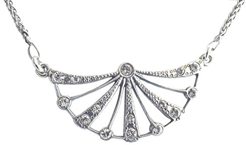 Halskette 925 Silber Schmuckkristalle Zwanziger Jahre Art Deco