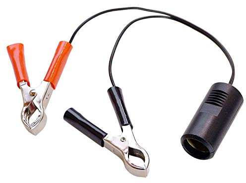 as - Schwabe Camping Batterieadapter mit Zigarettenanzünderkupplung, IP20 | 12 V Adapter DIN EN 61547 für Outdoor, 1m Leitung mit 2 Batterieklemmen, PKW, Wohnwagen & Wohnmobil, Schwarz-Rot I 42305