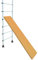 NiroSport Schrägbrett für Sprossenwand, Schrägbank, Holz, gepolstert, Kunstlederbezug, 160 x 35 cm, belastbar bis 130 kg, Gelb