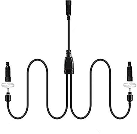 Greenclick 2 in 1 Y-Form Gartenbeleuchtung Verlängerungskabel IP65 Wasserdicht, 2.3M Kabel für Greenclick Gartenleuchte