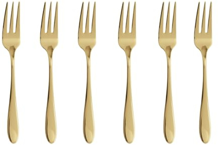 Sambonet Kuchengabel Velvet 6 Stück, Gold