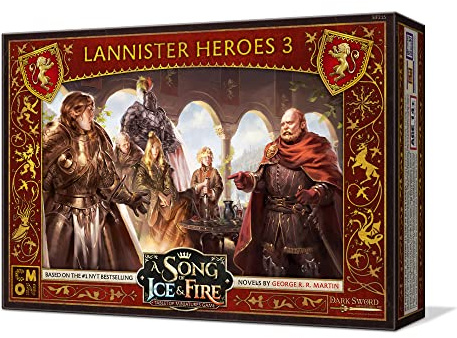 CMON A Song of Ice and Fire Tabletop Miniatur-Spiel Lannister Heroes III Box-Set, Strategiespiel für Teenager und Erwachsene, ab 14 Jahren, 2 Spieler, durchschnittliche Spielzeit 45–60 Minuten,