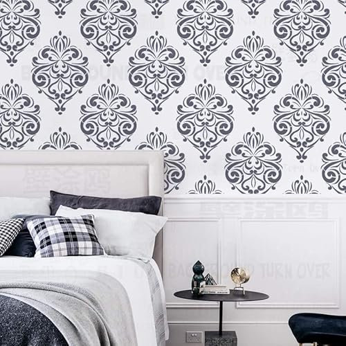 80cm Damask Retro Palace Vintage Luxury Schablone Für Wände Große Schablonen Vorlage Wiederverwendbare Fliesen Vorlagen Malerei Farbe Große Nische Wand Zu Mandala Holz Mandalas Möbel Muster