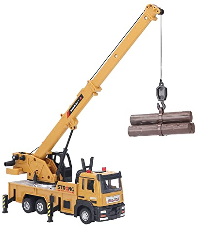 Kids Crane Truck, Legering Legering Friktion Dynamisk Design Kids Crane Truck Pedagogiskt Bärgningsfordon för Förbättrad Koordination för Semesterpresenter