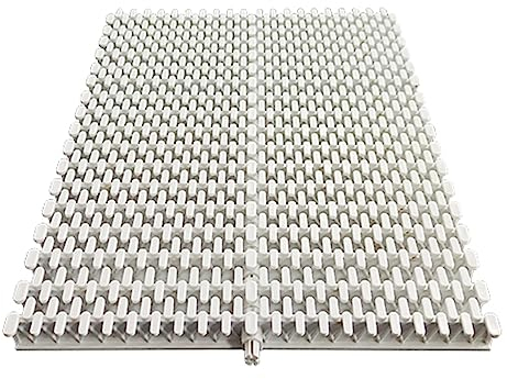 XPLKQXE Schwimmbad-Überlaufrost, PP EIN-Loch-Steckverbindung, Kunststoff-Rostabdeckung Abflussa, rutschfeste Bodenabläufe Gitterrostabdeckung, Dachrinne Gitterrost (Farbe : Weiß, Größe : 30x100x3cm