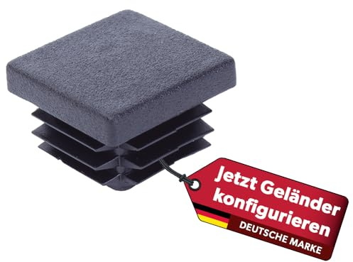siwitec Pfostenkappe für Universalpfosten 30 x 30 mm | 4 Stück | Kunststoff schwarz | Pfostenabdeckung | Abdeckkappe
