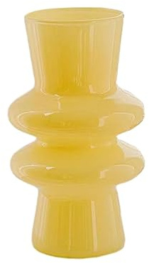 rockible Blumenvase, Moderne Vase, Einzigartige Glasflasche, Blumenvase, Moderne Vase, Dekorative Vase, Blumenhalter für Schlafzimmer, Heimdekoration, Großes Gelb