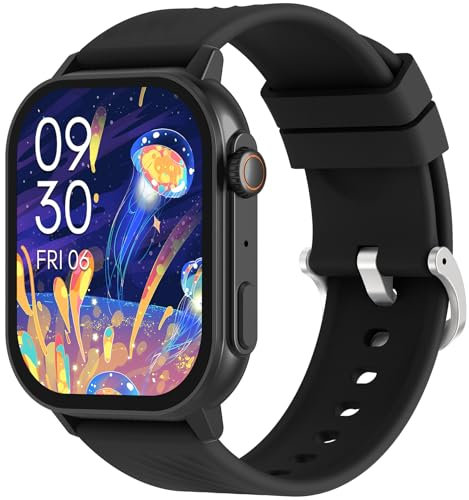 Smartwatch mit Telefonfunktion 2.04 AMOLED Voll Touchscreen Fitnessuhr Damen Herren Pulsuhr Blutdruckmesser Schlaf Monitor Schrittzähler Aktivitäts-Tracker Smart Watch für Android iOS