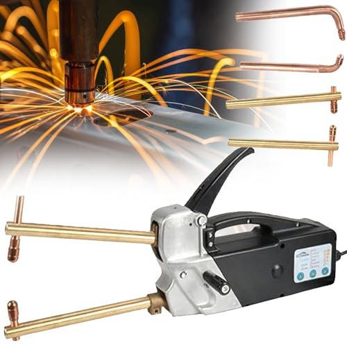 YANGYMM Pistola per Saldatura Portatile Monofase, Saldatrice Punti Doppio Lato, Saldatrice a Punti Elettrica, Strumento di Riparazione per Lamiera da 2,0 + 2,0 Mm per Saldatura Punti Acciaio Dolce