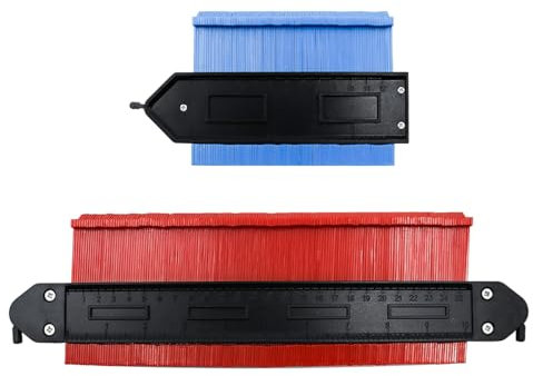 Ieron 2 pz. Calibro di Profilo collegabile 10+5 Pollici, Modello di Contorno Anche con Serratura, Strumento Modello di Contorno Forma per la Lavorazione del Legno