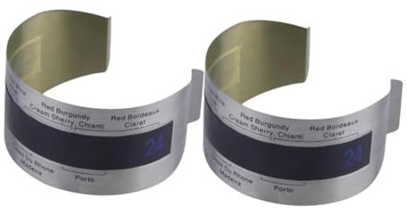 SHOWERORO 2pezzi Termometro Per Bottiglie Vino Acciaio Inossidabile Da Display e Design Da Polsino Per Controllare La Temperatura Del Vino Cucina