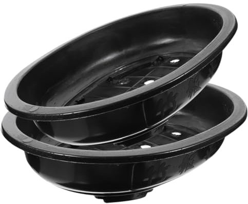 Yardwe 2St Blumentopf deckenkorb einhängekorb Bonsai-Topf pflanzenkasten blumenkübel Topf für den Pflanzenbehälter große Bonsaischale Gartenzubehör ovale Bonsaischale Plastik