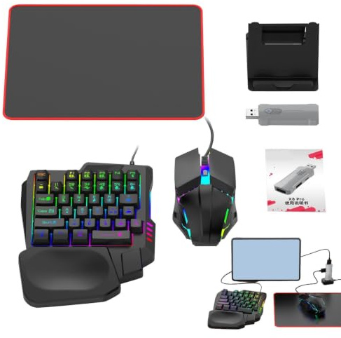 Maus Und Tastatur Set Ergonomisch | RGB-Tastatur Und Maus für Computer-Codierung, Live-Streaming, Büro-Tippen, Software-Programmierung, Wettkampf-E-Sport,