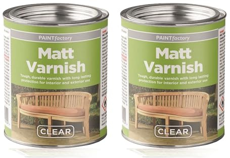 2 x Varnish for Wood 300ML - MATT Finish Wood Metal Concrete Interior Exterior Wood Clear Varnish