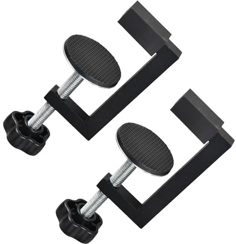 2 Clamps for Woodwork, Quick Grip Wood Clamps for Carpentry, Adjustable G Clamps for Woodworking, DIY Projects with 2 Aluminum and 1 Pair Cotton Gloves