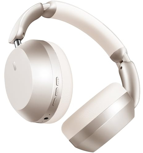 Wentronic Bluetooth Headphones Active Noise Cancelling Wireless Over Ear Headsets 48 Hours Playtime High Sound Quality Foldable - Starlight