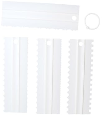 4Pcs Cake Cream Scraper Irregular Teeth Edges Spatulas Fondant Cake Slicer Pastries Cutter Tool Easy to Use