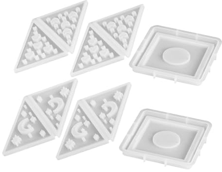 jojofuny Lot De 2 Moules En Silicone Pour Bougie Chauffe-plat En Forme De Pyramide, En Forme De Cœur Et De Lune, Pour Moulage En Résine Époxy, Bricolage, Artisanat, Décoration Maison