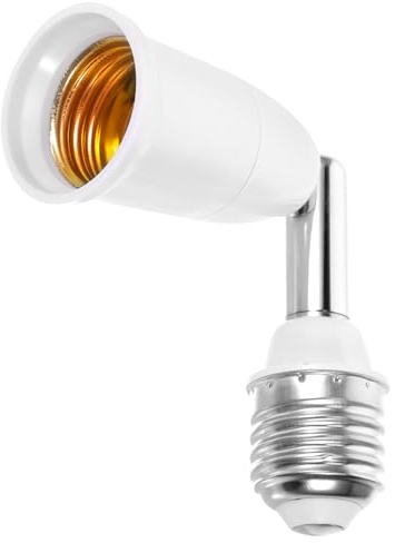WATIIFUFU Prolunga Per Portalampada E27 Flessibile Rotazione 360 Gradi, Estensione Lampadina Adattatore Convertitore Base E27 Per Illuminazione Regolabile