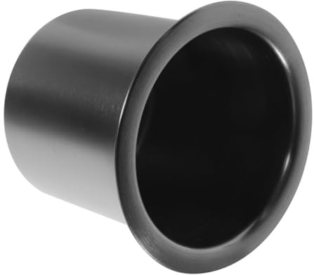 DECOMELODY Portabicchieri in Acciaio per Sostitutivo Resistente con Design Nero Satinato Adatto Golf Cart Barche e Camper per Bevande Portata Mano