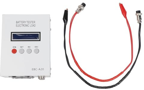 Sumsoctober EBC-A20 for battery Tester 30V 20A Lithium Acid for battery Analyzer with Adjustable Current 5A Charging 20A Discharge PC Software Control and LCD Display for Accurate Capacity Testing(A)