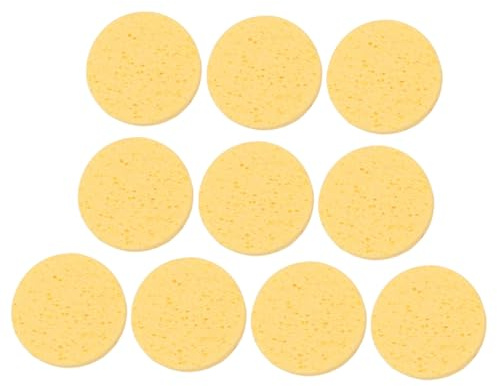 EPIGEIST 10pcs round Makeup Sponges 10mm Thickness Facial Cleansing Puff for Face Cleaner and Foundation Application Suitable for Estheticians and Spa Use