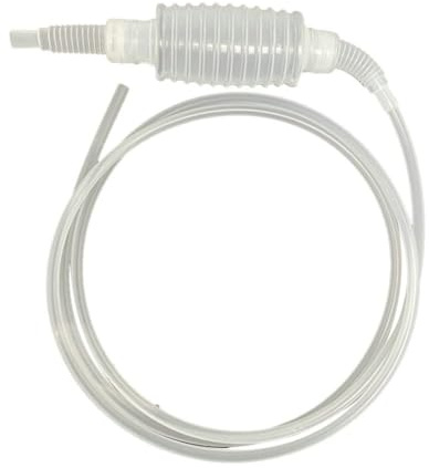 Tidevib Tubo flessibile a sifone in plastica per uso alimentare, per la produzione di vino, birra, succo, filtraggio e trasferimento, lunghezza 1,9 m, bianco