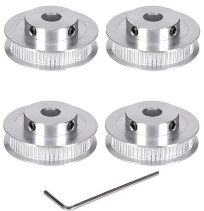 Newwish GT2 Riemenscheibe 60 Zähne 8mm Bohrung 6mm Breite,60 Teeth GT2 Timing Belt Pulley 8mm Bore 6mm Width Zahnriemenscheibe für 3D Drucker 6mm Breite GT2 Zahnriemen.(4 Stück)