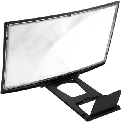 Didiseaon Lente D’Ingrandimento per Schermo Curvo da 12 Pollici per Smartphone con Supporto Pieghevole Amplificatore Video HD Portatile per Cellulare Ingranditore Schermo Adatto per