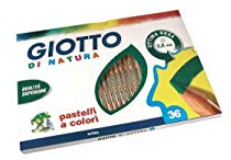 GIOTTO Di Natura - Astuccio Da 36 Matite A Pastello Colorate, 3.8 mm, Colori Intensi