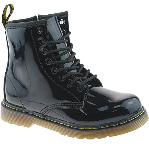 Dr. Martens DELANEY Patent RED, Mädchen Bootschuhe, Schwarz , 30 EU ( 11.5 UK )