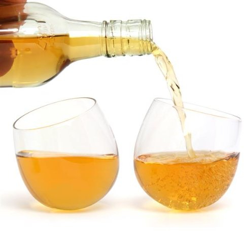 CKB LTD® Paquete de 2 vasos de whisky sin tallo, base redonda, juego de regalo divertido de 300 ml, también se puede utilizar para vino tinto