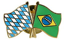 Flaggenfritze Freundschaftspin Bayern, 22 mm, Flaggen Pin vergoldet aus Hartemaille, Länder Anstecker zum Sammeln und Tragen