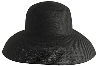 BEFUR Strohhut Damen Sun Große Krempe und Riemen Capeline Braid Sommer UPF50 + Faltbare Strandreise