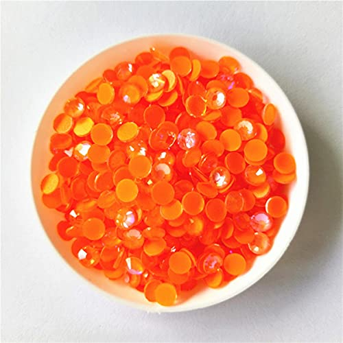 Alle Größen Glas Fluoreszenz Nachtleuchtende Aurora Crystal AB Nicht Hot Fix Strasssteine ​​FlatBack Strass Kleidungsstück Nail Art Dekorationen-Hyazinthe AB,ss30 288pcs