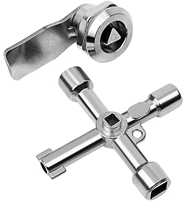 AMONENZ - Cerradura para buzón, acero inoxidable, diámetro de montaje 20 mm, 6 funciones