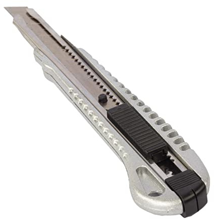 Julido Cuttermesser, 24 Stück, Teppichmesser für Profis, mit 9 mm Abbrechklinge, Arbeitsmesser aus Aluminium Druckguss, Mehrzweckmesser für Teppich, Karton, Basteln, leicht und präzise
