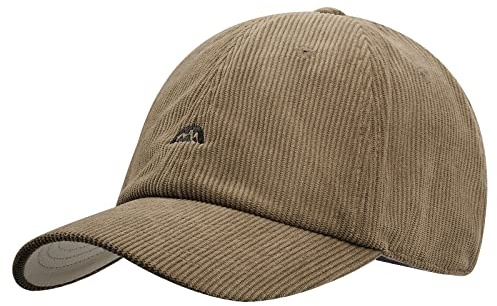 CLAPE Cord Cap Herren Basecap Damen Baumwolle Baseball Cap Trucker Dad Verstellbar Sport Cappy Unstructured Polo Khaki BB15