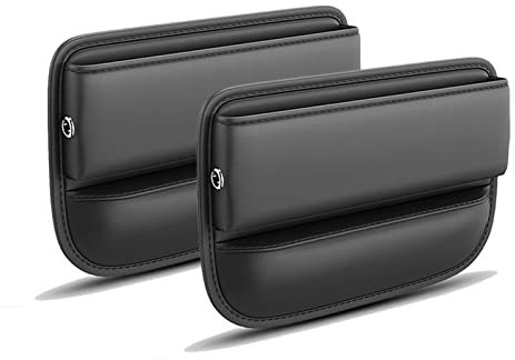 Wshao store Organizador De Espacio For Asiento De Coche De Cuero Pu, Caja De Almacenamiento Lateral For Consola Automática Con Portavasos, Caja De Almacenamiento For Grietas De Asiento For Teléfonos M