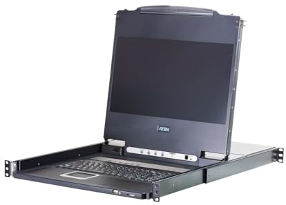 ATEN CL5708MW (D) 43cm Wide LCD KVM Switch, USB-PS/2,VGA, 8 Port, Tastaturlayout DE