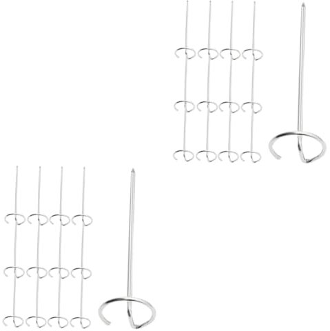 BESPORTBLE 24pièces Brochettes Inoxydable Pour Bbq Brochettes Debout Pour Grillades Et Air Fryer Accessoires De Barbecue Réutilisables