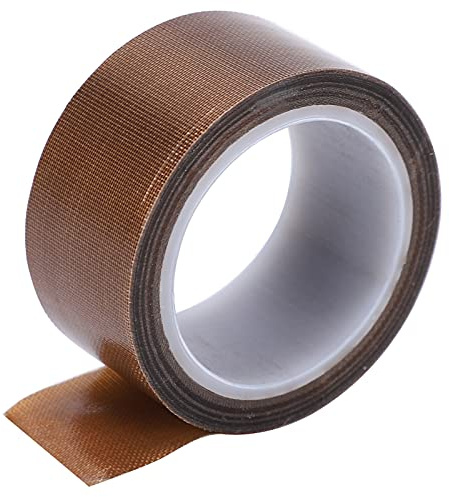 Hapivida Hochtemperatur PTFE Band 10 m × 50 mm Selbstklebend Teflonband Vakuumiergewebeband Klebeband Schweißband Heißpressband Heißsiegelband (Breite 50 mm)
