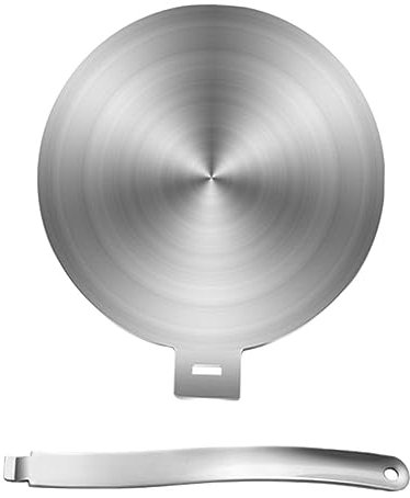 Amosfun Induction Cooktop Adapter Plate 200 * 3.4mm Heat Diffuser for Gas and Electric Stoves Stainless Steel Induction Plate Cooking Tool for Kitchen Supplies