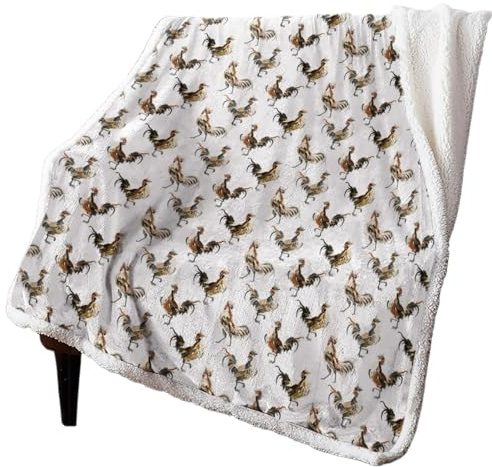 XGTEAHHC Coperta in cashmere retrò con animali della fattoria, per camera dei bambini, divano, copriletto, viaggi, campeggio, coperta in pile (125 x 150 cm)