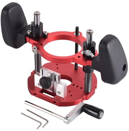 Élévateur de défonceuse universel 65 mm Base de table Para Moteurs pour le travail du bois Bancs Scie à table Outil de base en alliage d'aluminium (sans fixation de positionnement)