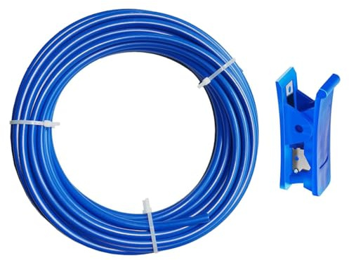 HAXIHA 20m Tubo di Alimentazione di Osmosi Inversa, 1/4(6,35mm) Dell'acqua Adatto per frigoriferi,RO Raccordo filtri dell'Acqua,depuratore acqua osmosi inversa,Reverse Osmosis Systems,Blu