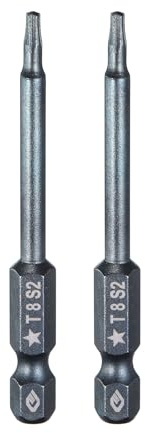 sourcing map 2 punte per cacciavite Torx a 5 punte, codolo esagonale da 1/4, testa magnetica da 8 mm, lunghezza 6,6 cm, in acciaio S2, punte per cacciavite elettrico, per lavori di riparazione
