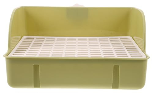 TOYANDONA Pet Litter Box for Small Bunny Rabbit Training Toilet Grate Plastic