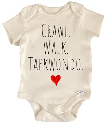 NOFO VIBES Crawl Walk Taekwondo - Baby Boy Girl Clothes Bodysuit Funny Cute