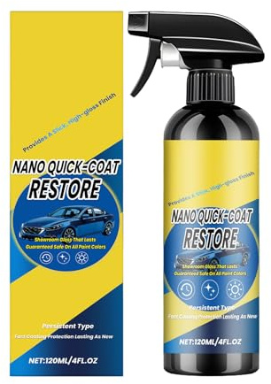 Rivestimento Ceramico Per Auto - Liquido Rapido ad Alto Brillantezza 120ml - Spray Dettaglio Ceramico,Per Esterno Parabrezza Fari Pneumatici Guarnizioni Moto Camper Furgone Garage Veicoli